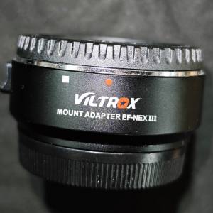 VILTRoX MOUNT ADAPTER EF - NEX III 3代 Canon EFS 轉 Sony FE 自動對焦環 冇盒冇...