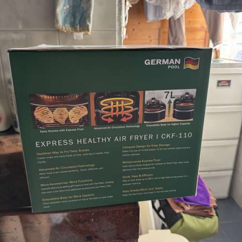 德國寶氣炸鍋  CKF-110,全新未開封，German Pool Express Healthy Air Fryer CKF-1...