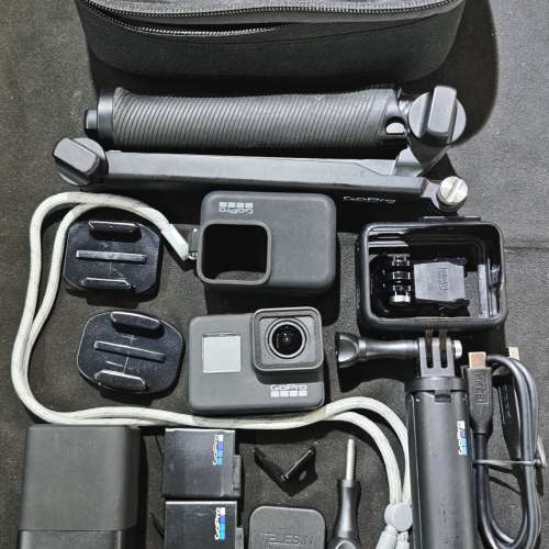 Gopro hero 7 black 90%new 功能全正常 送記憶卡 3電一充 帶 自拍棍  有袋