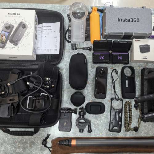 Insta360 X4 全景相機(有單據行貨、有保養至2025年12月)99%超新(潛水殼全新、連遙...