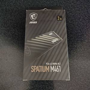MSI Spatium M461 2TB NVMe M.2 2280 SSD