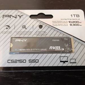全新未開 PNY CS2150 1TB Gen5 NVMe PCIe SSD