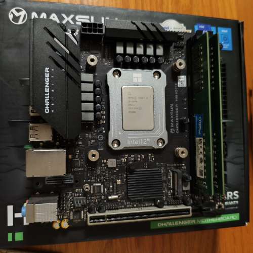 i3-12100 H610ITX主板 32GB RAM 12CM風扇塔散