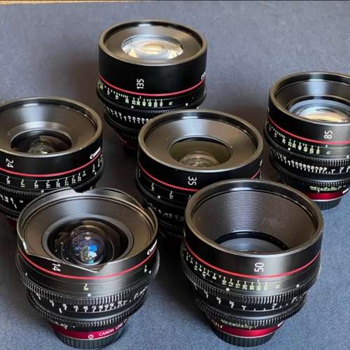 Canon CN-E Cine Prime Set, 14mm, 24mm, 35mm, 50mm, 85mm, 135mm 全畫幅專業電影鏡...