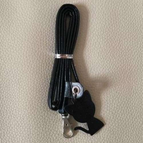 全新 黑色 貓咪 斜孭 手機繩 手機帶