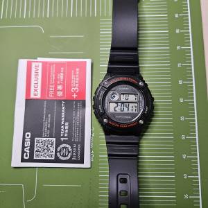 新淨行貨casio w216-h 七年電
