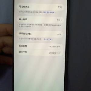 《港行｜iPhone 15 Pro Max 256GB 原鈦｜電池93%（循環476）｜原盒＋USB‑C 線｜西...