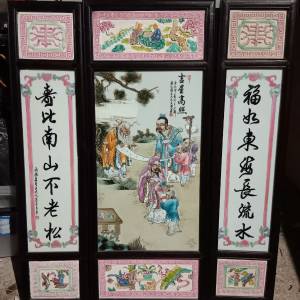 舊時代瓷版畫(一套 3件)
