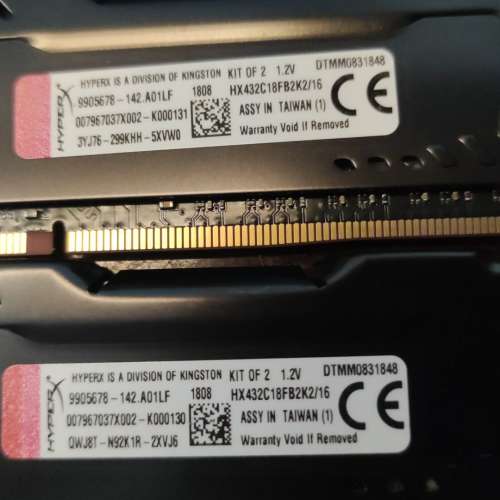 Kingston DDR4 3200 8Gx2 Desktop Ram 共16GB