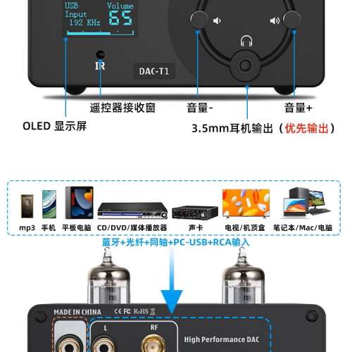SUCA AUDIO 电子管前级DAC-T1