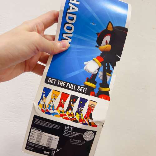 ‼️睇下文‼️sonic shadow socks ⭐️尺寸睇包裝背面⭐️ 超音鼠 音速小子襪