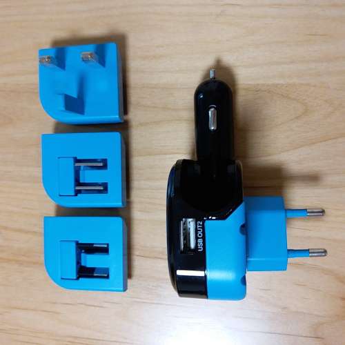 MiLi全新 多功能充電器+旅行充電器+車輛充電器+USB