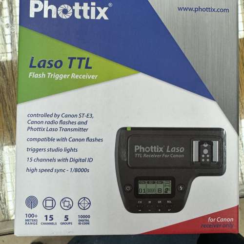 全新未使用 phottix Laso TTL 引閃器 發射及接收器  一套