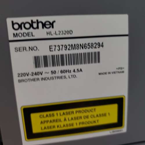 Brother 黑白鐳射打印機 HLL2320D一台，屯門良景邨自取