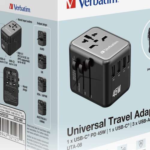 Verbatim 45W Travel Adapter