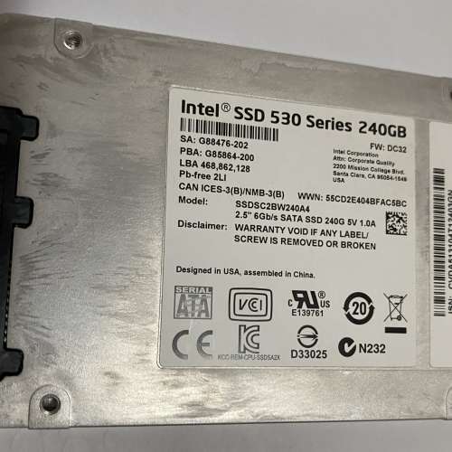 INTEL SSD 530  240GB
