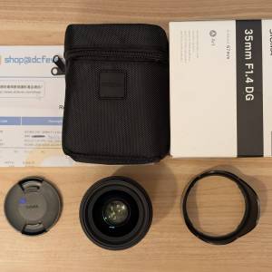 鏡片完美,  行貨全套, Sigma ART 35mm F1.4 DG HSM(Canon EF) 連單連盒