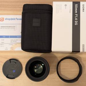 頂級品, 行貨全套, Sigma ART 50mm F1.4 DG HSM(Canon EF) 連單連盒