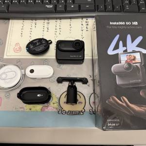 Insta360 GO 3S 64gb 4K 迷你運動相機 黑色 連閃傳伴侶