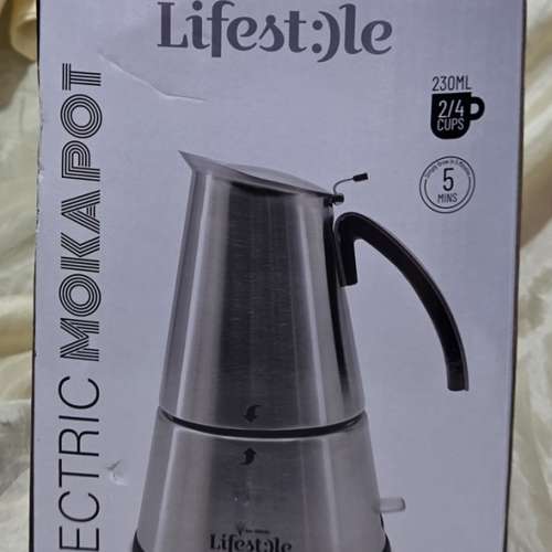 we-GENKI Lifest:)le Electric Moka Pot 230ml 電熱摩卡壺咖啡機(2/4 cup)