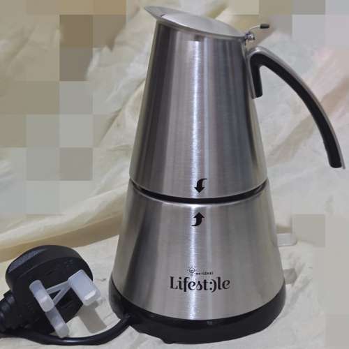 we-GENKI Lifest:)le Electric Moka Pot 230ml 電熱摩卡壺咖啡機(2/4 cup)