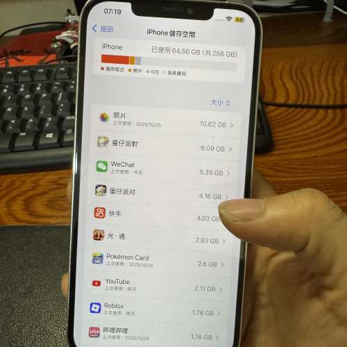 Apple iPhone 12 Pro Max ，白色，256GB 容量。手機外觀良好，附帶一個綠色保護殼。...