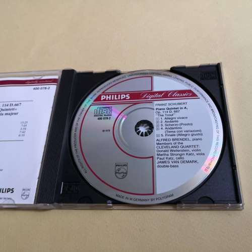 SCHUBERT FORELLENQUINTETT OP. 114 德版銀圈