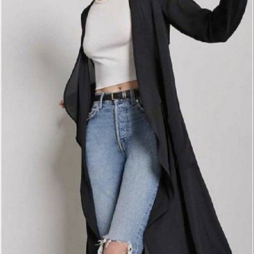 美國  party  long Jacket coat  黑色長外套