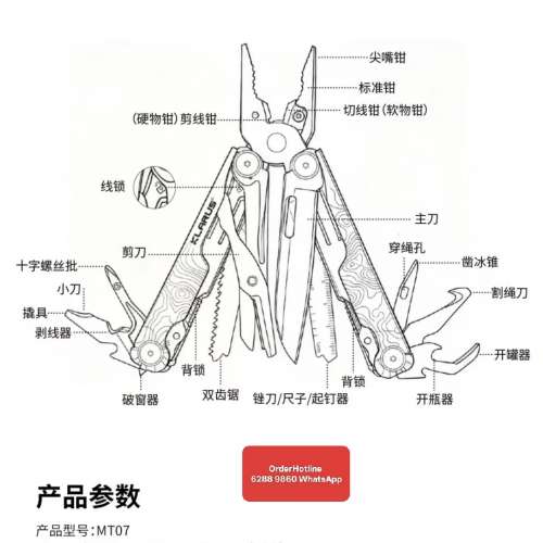 凯瑞兹 Klarus Multitool 萬用工具鉗，20-in-1，軍警專用品