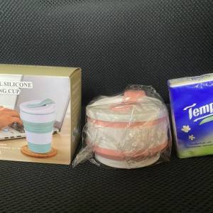 折疊杯 350ml  （全新有盒, 粉紅色）