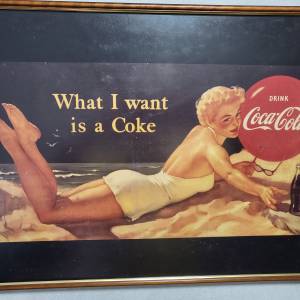 Coca Cola 可口可樂廣告古董掛畫四幅