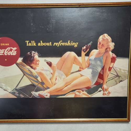 Coca Cola 可口可樂廣告古董掛畫四幅