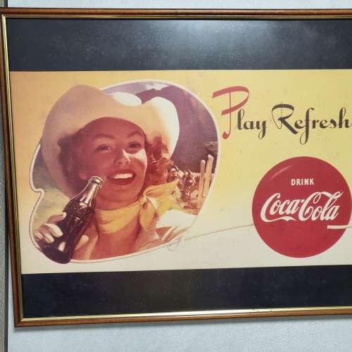 Coca Cola 可口可樂廣告古董掛畫四幅
