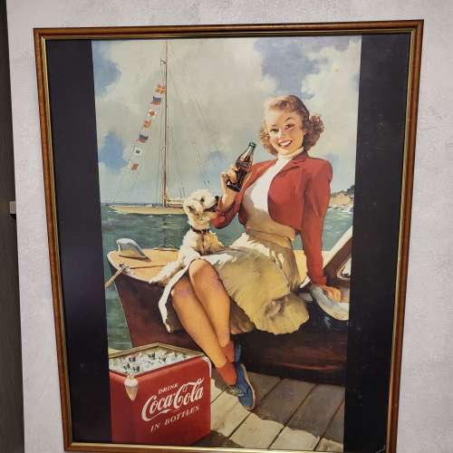 Coca Cola 可口可樂廣告古董掛畫四幅