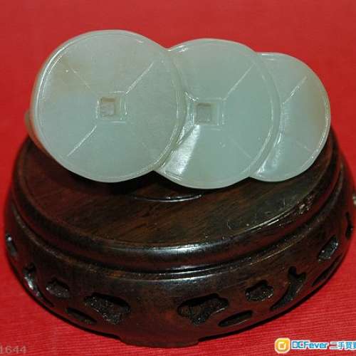 懷舊多年 刻有靈鼠福鼠持元寶, 新疆和田碧玉石, 送禮好！!