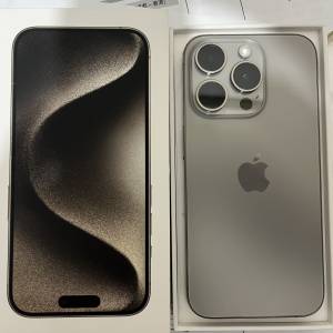 iPhone 15pro 256gb,電池健康度90，港行雙卡極新，所有原裝，所有功能正常！全套齊!...