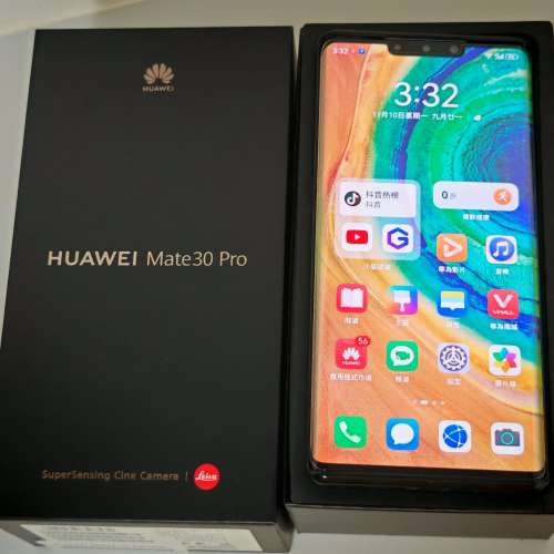 港行華為Huawei mate 30 pro 已裝鴻蒙4.2+GMS Google 8/256G 屏幕2025已換，全套有...