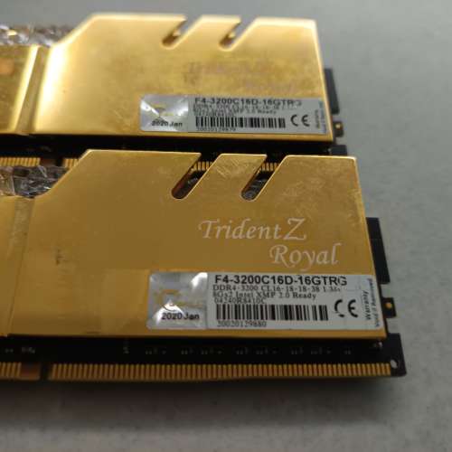 GSkill Trident Z Royal DDR4 3200 8g x 2 RGB  (16g kit)
