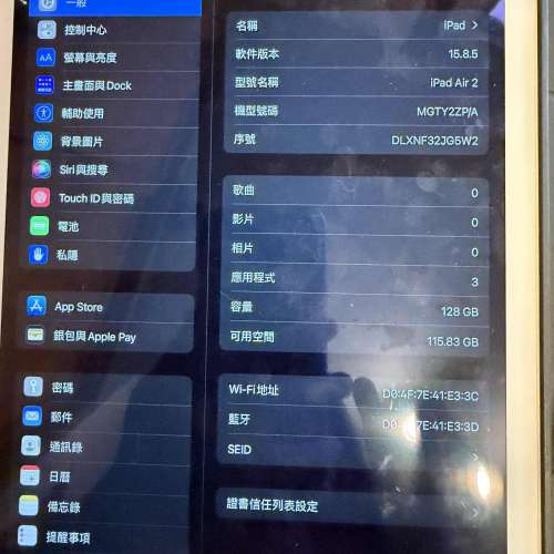 Apple iPad Air 2 WiFi 128gb 新淨長用套