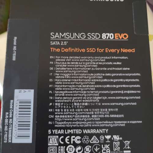 全新三星870 500G hdd