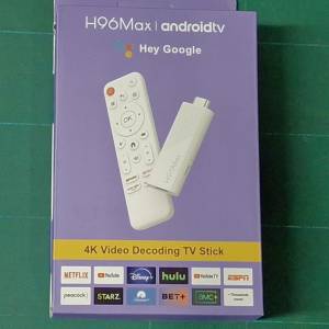 H96 Max Android TV Stick。這是一款支援 4K 視訊解碼的電視棒，能將標準電視轉換為...