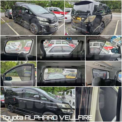 Toyota VELLFIRE ALPHARD 全車磁石防曬窗網