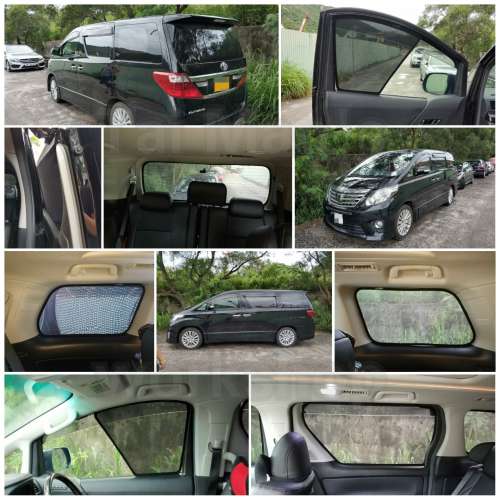 Toyota Alphard Vellfire GGH20 全車磁石濾光窗網太陽擋