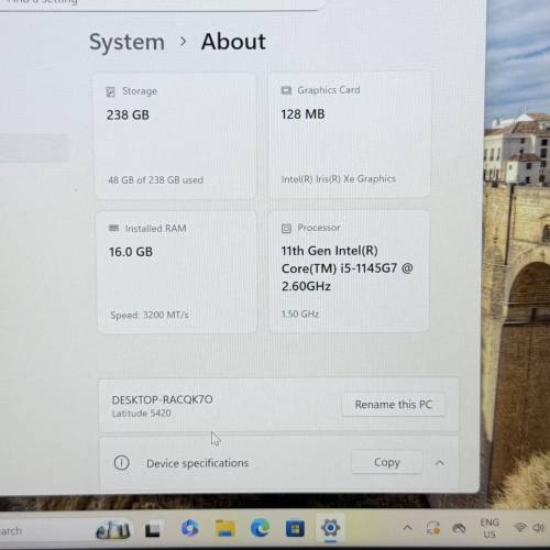 Dell Latitude 5420 14" i5-1145G7 / 256GB SSD / 16GB Ram Laptop Computer 輕薄 ...