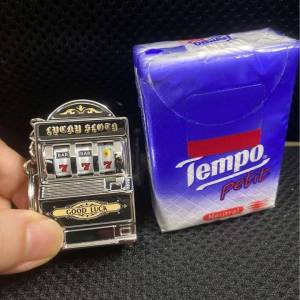 （全新, 可轉動）幸運老虎機鎖匙扣