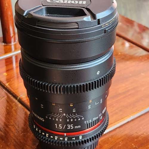 Samyang 35mm T1.5 AS UMC VDSLR 電影鏡頭 99% NEW 100%WORK CANON mount 行貨