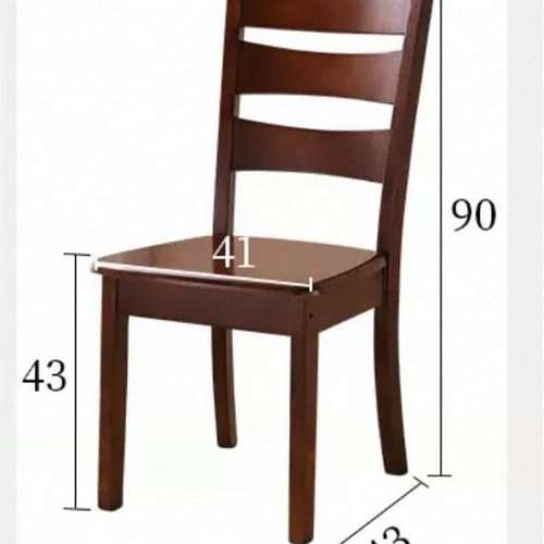 實木餐椅2張