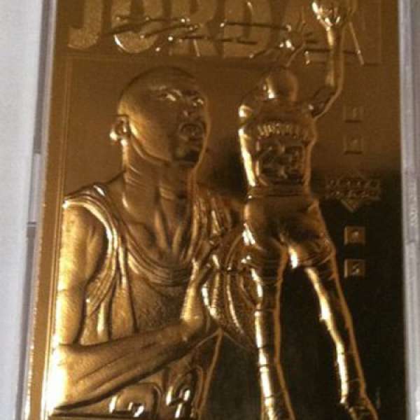 Michael Jordan BULL 23 Gold Upper Deck (有證書絕版限量版23K金卡) NBA 籃球 米高...