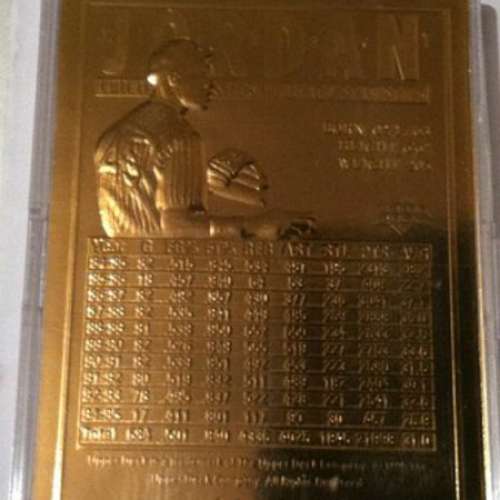 Michael Jordan BULL 23 Gold Upper Deck (有證書絕版限量版23K金卡) NBA 籃球 米高...