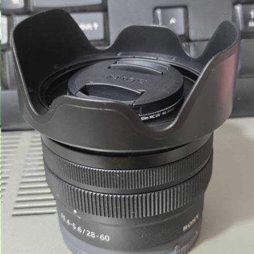 Sony FE 28-60 鏡頭 連 濾鏡及遮光罩，九成以上新。冇保用。